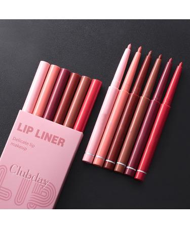  JINGLING JINGLING 6-Pack Waterproof Lip Pencils - Matte Lipstick Smudge-Proof Lip Pencil Long-Lasting Lipstick for Colored and Defined Lips - Buy Online on GoSupps.com