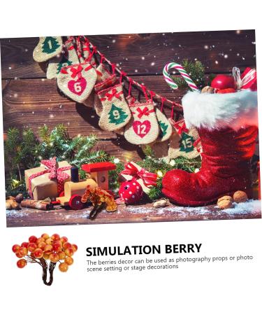 ABOOFAN 20 Bunches Simulated Small Berries Christmas Pine Picks Artificial Berry Stem Holiday Decorations for Home Christmas Berry Branch Decor Environmental Foam Red Berries Household - Buy Online on GoSupps.com