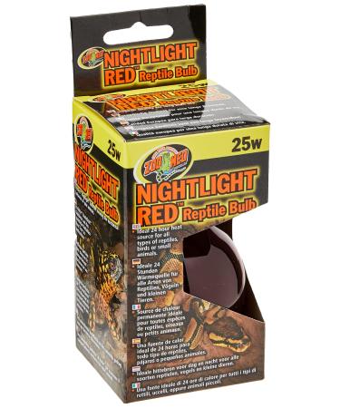 Zoo Med NR-25 Nightlight Reptile Bulb 25 Watt Red