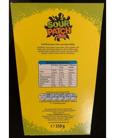 Sour Patch Kids Assorted Fruit Flavored Gums with Sour Sugar Coating 350g - Buy Online on GoSupps.com