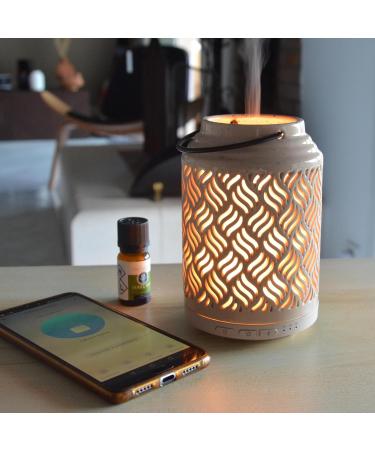Zenar me WLAN Venice Essential Oil Diffuser - Smart Diffuser Compatible with Alexa & Google Home - Natural Ceramic Design - Buy Online on GoSupps.com