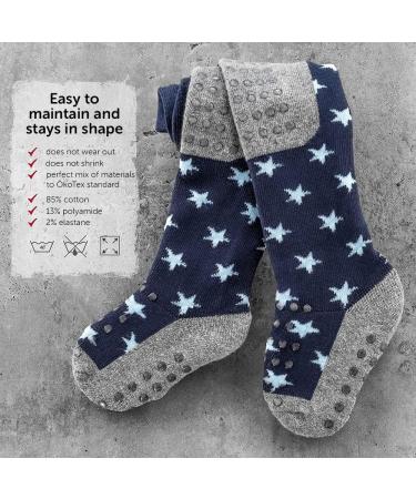 LaLoona Baby Crawling Tights with ABS Anti-Slip Sole and Knees - Stars Blue 74/80 (6-12 Months) - Buy Online on GoSupps.com