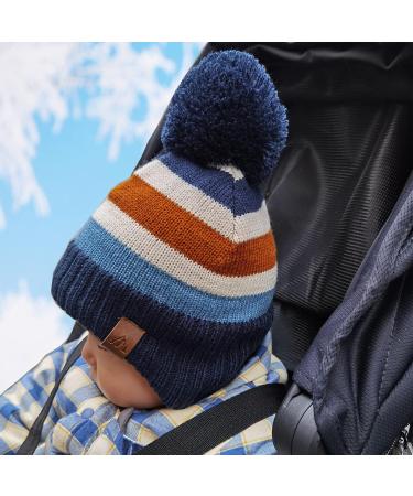AHAHA Winter Hat for Girls | Earflap Beanie with Pompom | Rainbow Knitted Hat Set - Perfect for Winter Adventures - Buy Online on GoSupps.com
