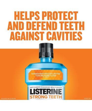 Listerine Strong Teeth Fluoride Mouthwash Mint Shield Flavor - 1L - Buy Online on GoSupps.com