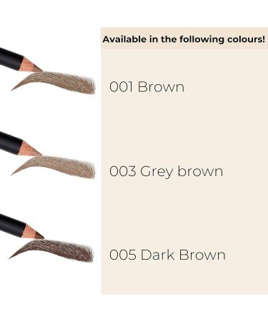 GOSH Eyebrow Pencil 003 Greybrown - Precise Application Long-Lasting Vegan | Perfectly Shaped Eyebrows with Integrated Brush - Buy Online on GoSupps.com