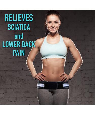 PlayActive Sacroiliac SI Joint Hip Belt - Lower Back Support Brace for Men and Women - Regular Size (Hip 30-40) - Pelvic Support Belt for Hip Pain Relief - Buy Online on GoSupps.com