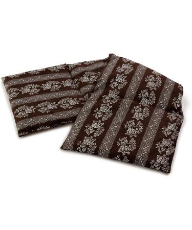 4-Chamber Grape Seed Pillow 20x60cm - Flower-Brown Heat & Cold Therapy - Natural Grain Pillow - Buy Online on GoSupps.com