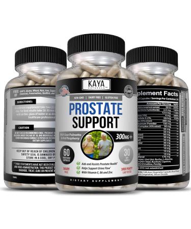 Kaya Naturals Prostate Support Supplement | Saw Palmetto DHT Blocker for Hair Growth, Sleep, Bladder Control & Stamina | 60 Capsules - Buy Online on GoSupps.com