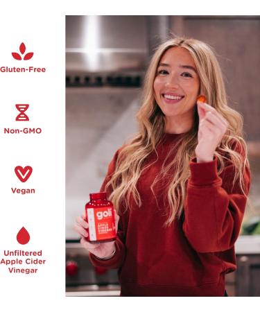 Buy Goli Nutrition Apple Cider Vinegar Gummies - 500mg Vegan & Gluten-Free Lab-Tested Non-GMO - 60 Pieces - Buy Online on GoSupps.com