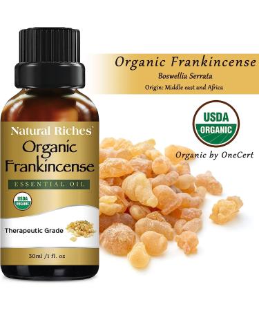Natural Riches Organic Frankincense Essential Oil - 100% Pure Therapeutic Grade - 30ml - Buy Online on GoSupps.com