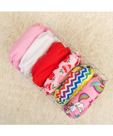 Babygoal Cloth Diaper Cover for Girls - Adjustable Reusable Covers (6pcs) + Wet Bag - Girl Color 01 - Buy Online on GoSupps.com
