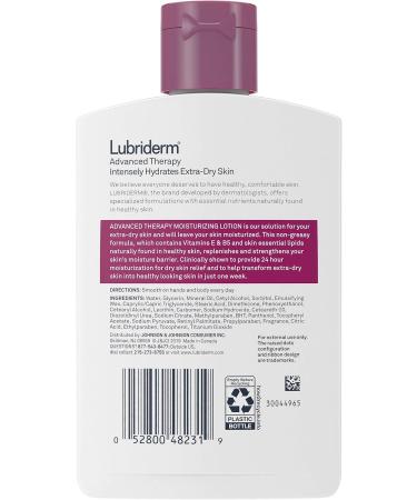 Lubriderm Advanced Therapy Moisturizing Lotion with Vitamins E and B5 Deep Hydration for Extra Dry Skin Non-Greasy Formula 6 fl. oz ( Pack of 8) - Buy Online on GoSupps.com