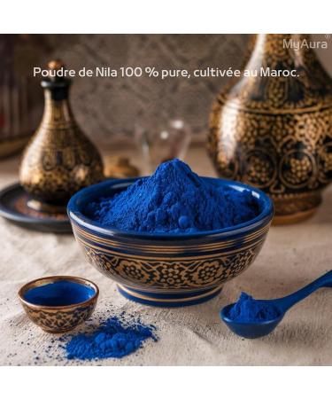 Poudre de nila Nila bleu poudre Maroc Qualit premuim Marque Fran aise claircit le teint et unifie la peau anti taches d acn Hydrate & adoucit le visage Soin Naturel Peau & Cheveux 100g - Buy Online on GoSupps.com