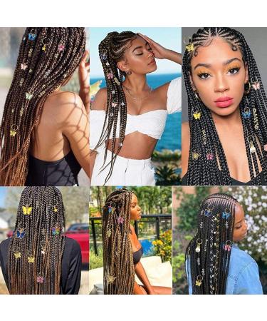 NAISKA 20Pcs Gold Butterfly Braid Clips - Crystal Dreadlock Hair Accessories for Women and Teen Girls - Buy Online on GoSupps.com