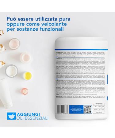 AIESI Hydrophilic Base Cream Pure Lean Neutral Emulsion Enriched with Vitamin E (1kg Lacon) Ideal for Pharmaceutical Cosmetic and Dermatological Use Made in Italy - Buy Online on GoSupps.com