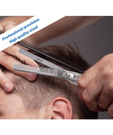 Professional Thinning Thinning Scissors Hairdressing Scissors Professional Hair Cutting 6.5" Inches Hairdressing Tools and Tools Hairdresser Women Men Salon Comb Silver - Buy Online on GoSupps.com