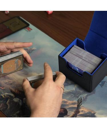 Weewooday Leather Deck Card Boxes - 3 Piece Set for MTG Commander Decks (Black Blue Red Green) - Horizontal Design - Buy Online on GoSupps.com