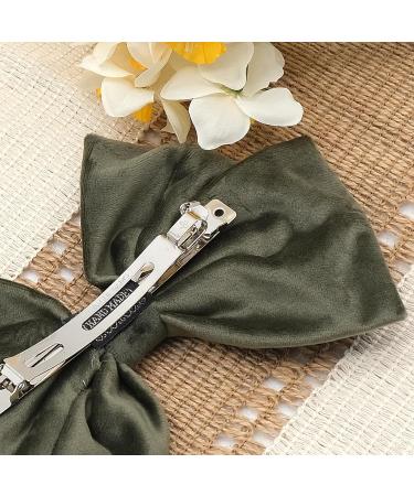 Large Velvet Hair Bow 6 Pieces Girls Hair Clips Velvet Bows Hair Clip Stylish Hair Bows Clips for Thick Hair Women Hair Styling Accessories - Buy Online on GoSupps.com