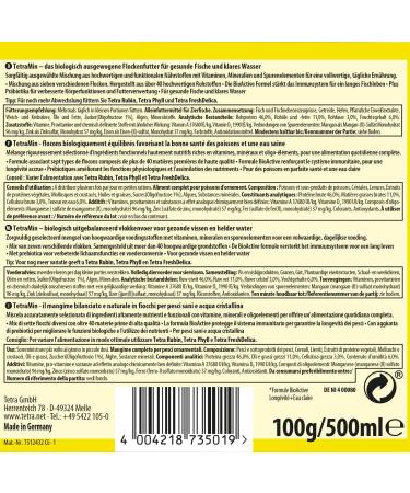 Tetramine Flakes - High-Quality Fishing Feed for Ornamental Fish | Balanced Nutrition & Clear Water - 500ml (1 Pack) - International Shipping Available - Buy Online on GoSupps.com
