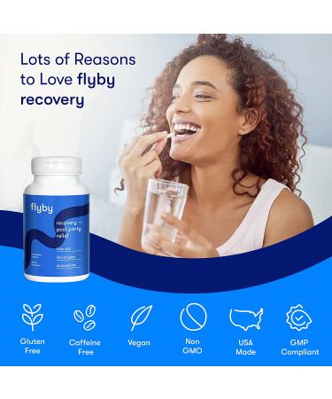Flyby Recovery Pills | Hydration & Headache Prevention Capsules | Dehydration Relief with Electrolytes & Dihydromyricetin | 90 Count - Buy Online on GoSupps.com