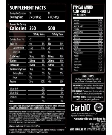 VMI Sports Major Mass Lean Mass Gainer | Chocolate Milkshake 4 Pound - Weight Gainer Protein Powder for Men & Women, Muscle Gain Supplement - Buy Online on GoSupps.com