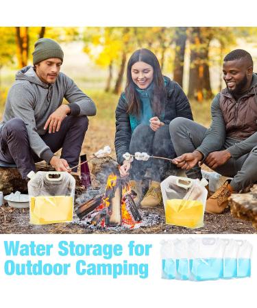 26 Gallon Collapsible Water Container Bag - Set of 20 | BPA-Free, Freezable, Food Grade Plastic | Foldable Water Bottle for Camping and Outdoor Activities - Buy Online on GoSupps.com