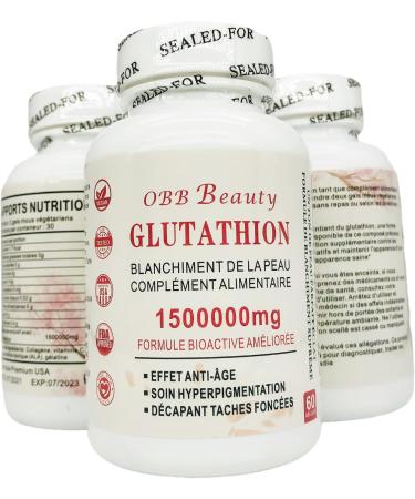 GL PA GLUTATHIONE CAPSULES 1500 000 MG 100% VEGAN Food Supplement Anti-Aging Effect Hyperpigmentation Care and Dark Spot Remover (2 Boxes Purchased 2 Months Vitamin C Treatment Provided) - Buy Online on GoSupps.com