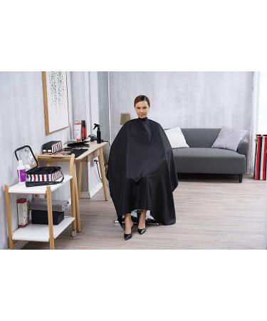SMARTHAIR Professional Salon Cape 54x62 Inch - Black Polyester Barber Apron - Buy Online on GoSupps.com