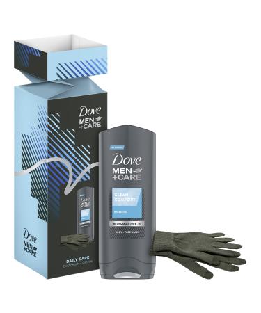 Dove Men+Care Daily Care Body Wash & Gloves with touch-sensitive fingertips Gift Set perfect gifts for him 2 piece