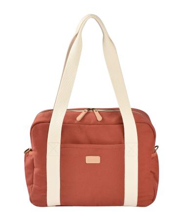 B aba diaper bag for babies several compartments 10 pockets zip trolley case shoulder strap isotherm bag diaper pad water-repellent content 16L bag paris brick