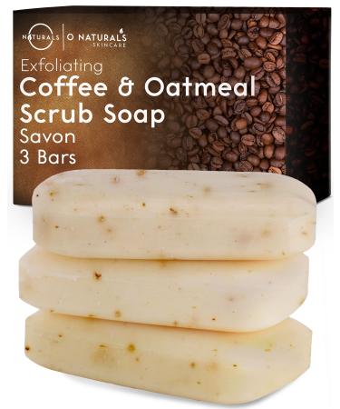 O Naturals Exfoliate Scalp Hair Scrub Bar Soap with Coffee Granules, Scalp Peeling Remove Dead Skin Dandruff Organic Ingredients Vegan, 3 in 1 Moisturizing Face, Body & Hair Scalp. For Women & Men 4oz