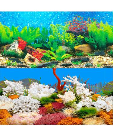 ELEBOX 20x48 Fish Tank Background - 2 Sided River Bed & Lake Aquarium Decor - H 19.5 x L 48 - Premium Quality - Buy Online on GoSupps.com