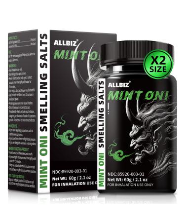 Potent Smelling Salts - Mint Oni - Mint Scent Long Lasting Pre-Activated for Athletes Powerlifting Gym Exercise Laborer