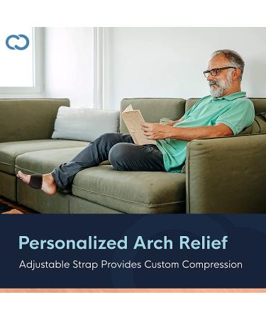 Copper Compression Adjustable Padded Arch Support - 2 Plantar Fasciitis Braces/Sleeves for Foot Pain Relief - One Size Fits All - Buy Online on GoSupps.com