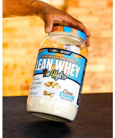 Musclesport Lean Whey Revolution Protein Powder - Whey Protein Isolate - Low Calorie, Low Carb, Low Fat, Incredible Flavors - 25g Protein per Scoop - 2lb Cinna Crunch - Buy Online on GoSupps.com