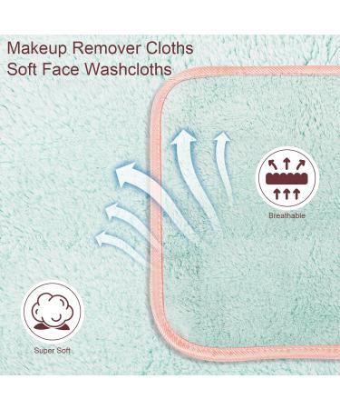 Phogary Microfiber Makeup Towels - 6 Pack Washable Facial Cleaning Cloths (20x20cm Green) for Gentle Makeup Removal - Buy Online on GoSupps.com