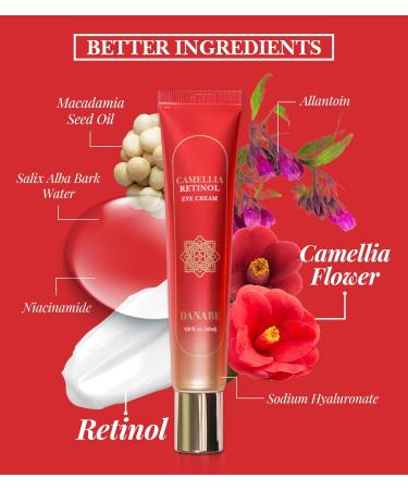 Camellia Retinol Eye Cream with Hyaluronic Acid | Hydrating Korean Eye Cream for Wrinkles & Dark Circles | Cruelty-Free - Buy Online on GoSupps.com