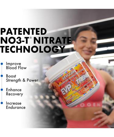Evogen EVP Xtreme NO - Pre Workout Powder for Men & Women | Sugar Free Preworkout with Beta Alanine Creatine and Caffeine for Energy & Pump | Peach Rings | 40 Servings - Buy Online on GoSupps.com