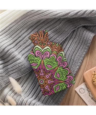 Mandala Floral Hot Water Bottle with Lid - Rubber Hot Water Bag for Pain Relief Cramps & Foot Warmer - Ideal for Hot and Cold Therapy - Buy Online on GoSupps.com