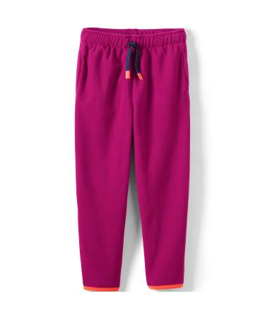 Lands' End Kids T100 Fleece Sweatpants 6-7 Dark Berry