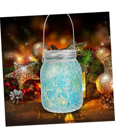 1 PC Mason Tube Lights Garden Lights Decorative Out Door Decor Greenery Decor Solar Lid Light Lights Hanging Mason Jar Outdoor Light Glass Night Lamp Crack LED Lamp Adornment Lamp (Green 12.6X8.5CM) - Buy Online on GoSupps.com