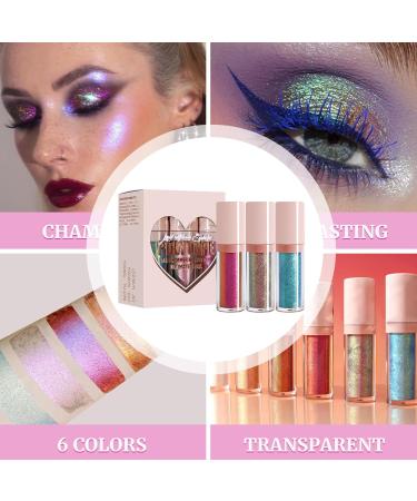  Ynnhik Chameleon Eyeshadow Chameleon Liquid Eyeshadow 3X Intense Color Eyeshadows Highly Pigmented Long Lasting Eyeshadows for Eyes Lips and Body - Buy Online on GoSupps.com