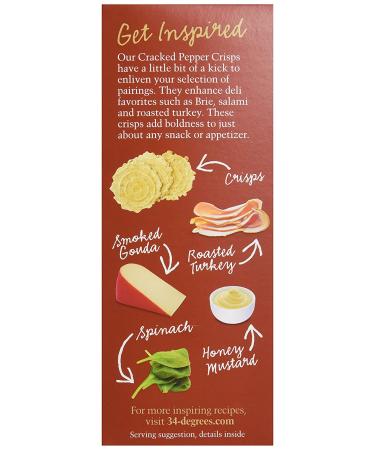 34 Degrees Cracked Pepper Crisps | Thin, Light & Crunchy | Single Pack (4.5oz) - Buy Online on GoSupps.com