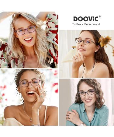 DOOViC 4 Pack Blue Light Blocking Reading Glasses for Women | Stylish Anti Eyestrain Spring Hinge Readers | 2.00 Strength | 4 Colors | International Shipping - Buy Online on GoSupps.com