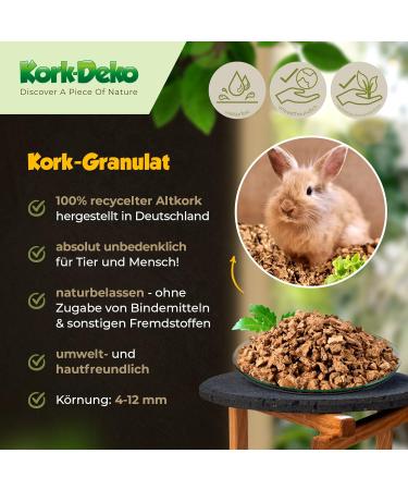 10L Cork Granulate for Terrariums | Rough Cork Substrate (4-12mm) - Ideal for Reptiles D cor & Model Building - Buy Online on GoSupps.com