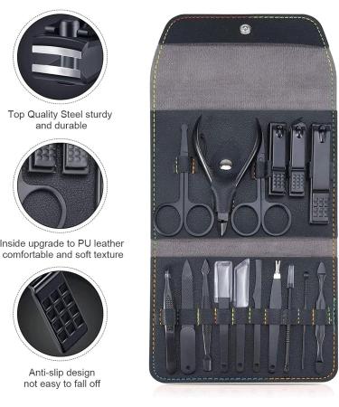 UNbit Nail Clipper 6 in 1 Nail Cutter Professional Stainless Steel Scissors Grooming Kit Art Cuticle Utility Tools Nail Clipper Manicure Set(Color:Schwarz) - Buy Online on GoSupps.com