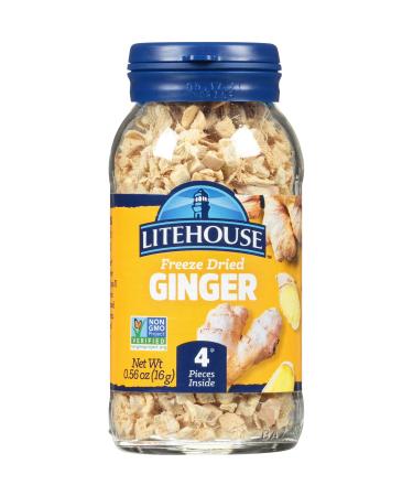Litehouse Freeze Dried Ginger, 0.56 Ounce 0.56 Ounce (Pack of 1) - Buy Online on GoSupps.com