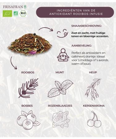 FRISAFRAN Bio Bulk antioxidant Rooibos Infusion 200g rooibos roibos Relaxing drink Sensory experience Unique taste Natural infusion Loose leaves Nutritious Moisturizing Antioxidant Rooibos 200g - Buy Online on GoSupps.com