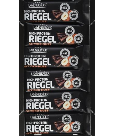 Layenberger High Protein Bar - Chocolate Nut Flavor (18 Pack) | Low Sugar Fitness Snack | 35g Power Bar for Optimal Performance - Buy Online on GoSupps.com
