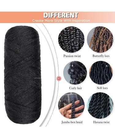 RuiYok 4Pcs Natural Black Brazilian Wool Hair for Braids - Acrylic Hand Knitting Yarn for Hair Braiding & Extensions - Jumbo Braids, Faux Locs & Senegalese Twists (1B) - Buy Online on GoSupps.com